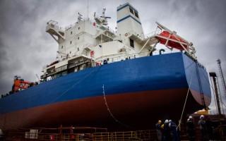 launching-of-renovated-tanker-cargo-ship-from-dock-2023-11-27-04-55-18-utc-min